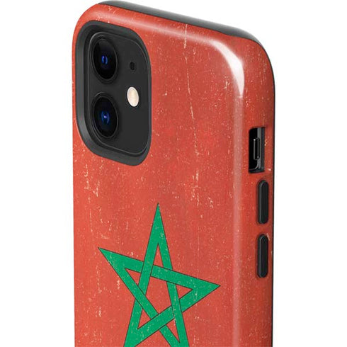 Morocco Flag Distressed iPhone 12 Impact Case